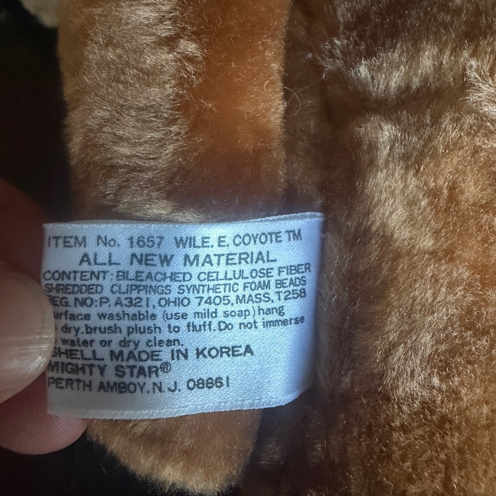 Vintage 1991 Wile E. Coyote Plush – Warner Bros - Picture 5 of 7